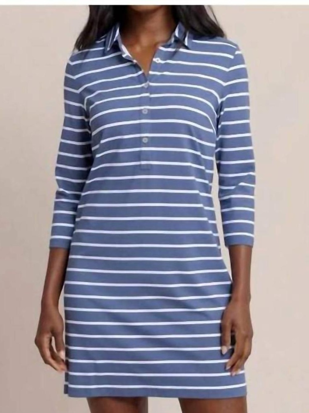 Southern Tide Ginny Stripe Performance Dress Light Indigo NWT XL $148